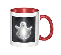 FZGGWYHL Black and Halloween Ghost Printed Mug Double Colored Ceramic Mug Coffee Cup