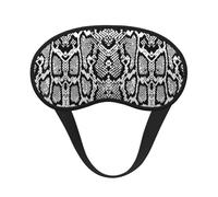FZGGWYHL Black White Snake Skin Printed Blackout Sleep Mask Aid Eye Mask Travelling Sleep Eye Mask