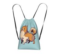 FZGGWYHL Cartoon Pomeranian Dog printed Storage bag with a drawstring backpack sports bag