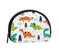 FZGGWYHL Colorful Dinosaurs Printed Shell Storage Bag Mini Storage Pouch Coin Purse