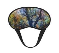 FZGGWYHL Colorful Life Trees Printed Blackout Sleep Mask Aid Eye Mask Travelling Sleep Eye Mask
