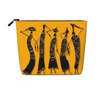 FZGGWYHL Creative African Culture Printed Fake Hemp Makeup Bag Daily Storage Bag