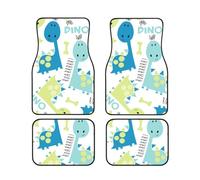 FZGGWYHL Cute dinosaur printed Car Floor Mats 4-Piece Set Universal Car Floor Mats