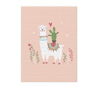 FZGGWYHL Cute Hand Drawn Llama printed Flannel Blanket throw blanket