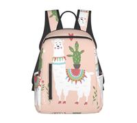 FZGGWYHL Cute Hand Drawn Llama printed Lightweight backpack travel bag Casual daypack