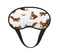 FZGGWYHL Cute Squirrel Printed Blackout Sleep Mask Aid Eye Mask Travelling Sleep Eye Mask