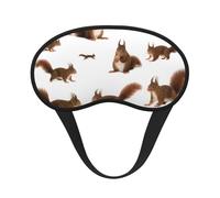 FZGGWYHL Cute Squirrels Printed Blackout Sleep Mask Aid Eye Mask Travelling Sleep Eye Mask