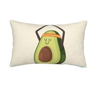 FZGGWYHL Cute yoga Avocado printed Pillow Case Decorative pillowcover Rectangular cushion cover