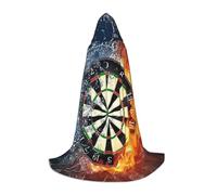 FZGGWYHL Dart Board printed Adult Long Cape Halloween Hooded Cape Party Decoration Robe