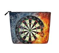 FZGGWYHL Dart Board Printed Fake Hemp Makeup Bag Daily Storage Bag