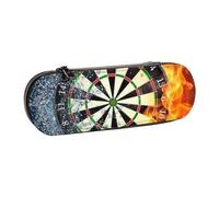 FZGGWYHL Dart Board Printed Leather Pencil Case Portable Stationery Pouch Storage Bag