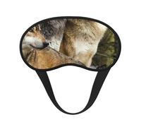 FZGGWYHL Different Colored Wolves Printed Blackout Sleep Mask Aid Eye Mask Travelling Sleep Eye Mask