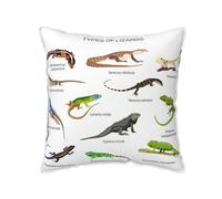 FZGGWYHL Different Types of Lizard printed Velvet Throw Pillow Cover Pillowcase