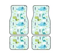FZGGWYHL Dinosaur pattern printed Car Floor Mats 4-Piece Set Universal Car Floor Mats