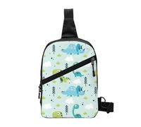 FZGGWYHL Dinosaur pattern printed Chest package diagonally Crossbody Bag