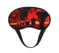 FZGGWYHL Elephants Red Printed Blackout Sleep Mask Aid Eye Mask Travelling Sleep Eye Mask