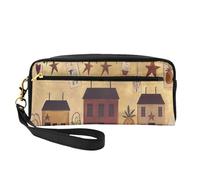 FZGGWYHL Fall Country Barn Printed Pencil Case Small Makeup Bag Portable Storage Bag
