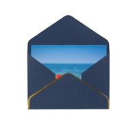 FZGGWYHL Flip-Flops on a Sandy Beach printed greeting card with envelope Decorative greeting card