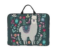 FZGGWYHL Flower Alpaca printed 14in Laptop Case Laptop Bag Portable Computer Handbag
