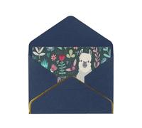 FZGGWYHL Flower Alpaca printed greeting card with envelope Decorative greeting card