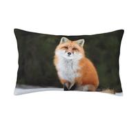 FZGGWYHL Funny Fox printed Pillow Case Decorative pillowcover Rectangular cushion cover