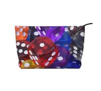 FZGGWYHL Games Dice Set Printed Corduroy Makeup Bag Daily Storage Bag