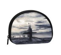 FZGGWYHL Giant Nuclear Ship Printed Shell Storage Bag Mini Storage Pouch Coin Purse