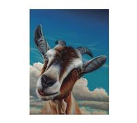 FZGGWYHL Goat printed Flannel Blanket throw blanket