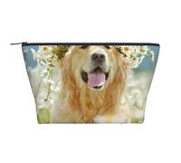FZGGWYHL Golden Retriever Dog Printed Daily Storage Bag Travel Toiletry Bag Cosmetic Bag