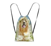 FZGGWYHL Golden Retriever Dog printed Storage bag with a drawstring backpack sports bag