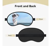 FZGGWYHL Lady On A Windy Beach Printed Blackout Sleep Mask Aid Eye Mask Travelling Sleep Eye Mask