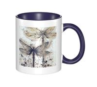 FZGGWYHL Modern Dragonfly Printed Mug Double Colored Ceramic Mug Coffee Cup
