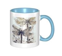FZGGWYHL Modern Dragonfly Printed Mug Double Colored Ceramic Mug Coffee Cup