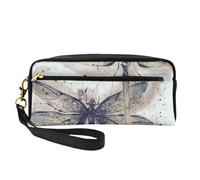 FZGGWYHL Modern Dragonfly Printed Pencil Case Small Makeup Bag Portable Storage Bag