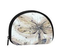 FZGGWYHL Modern Dragonfly Printed Shell Storage Bag Mini Storage Pouch Coin Purse