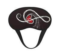 FZGGWYHL Music Symbols Love Printed Blackout Sleep Mask Aid Eye Mask Travelling Sleep Eye Mask