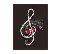 FZGGWYHL Music Symbols Love printed Flannel Blanket throw blanket