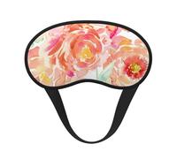 FZGGWYHL Peach Peony Printed Blackout Sleep Mask Aid Eye Mask Travelling Sleep Eye Mask