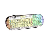 FZGGWYHL Periodic Table of Elements Printed Leather Pencil Case Portable Stationery Pouch Storage Bag