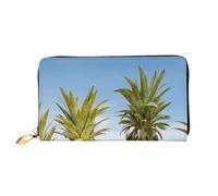FZGGWYHL Pineapple Fruit Sunglasses Sand Beach Printed Leather Wallet Portable Travel Organiser Neutral Clutch Bag
