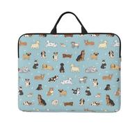 FZGGWYHL Puppy Doodles printed 14in Laptop Case Laptop Bag Portable Computer Handbag