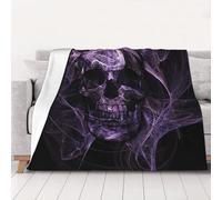 FZGGWYHL Purple Skull printed Blanket soft throw blanket Double-sided velour throw