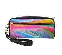 FZGGWYHL Rainbow Ocean Printed Pencil Case Small Makeup Bag Portable Storage Bag