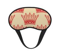 FZGGWYHL red Crown Printed Blackout Sleep Mask Aid Eye Mask Travelling Sleep Eye Mask