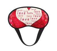FZGGWYHL Red Hearts Love Printed Blackout Sleep Mask Aid Eye Mask Travelling Sleep Eye Mask