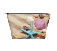 FZGGWYHL Shells on The Beach Printed Daily Storage Bag Travel Toiletry Bag Cosmetic Bag