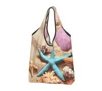 FZGGWYHL Shells on The Beach printed Portable shopping bag Shoulder Bag Tote Bag