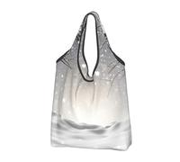FZGGWYHL Snowflake Pine Tree printed Portable shopping bag Shoulder Bag Tote Bag
