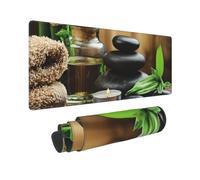 FZGGWYHL Stones And Spa Oil On The Wood Near A Pond Printed Mouse Pad 11.8x31.5 In Keyboard Mat Desktop Pad