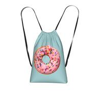FZGGWYHL Strawberry Donut printed Storage bag with a drawstring backpack sports bag